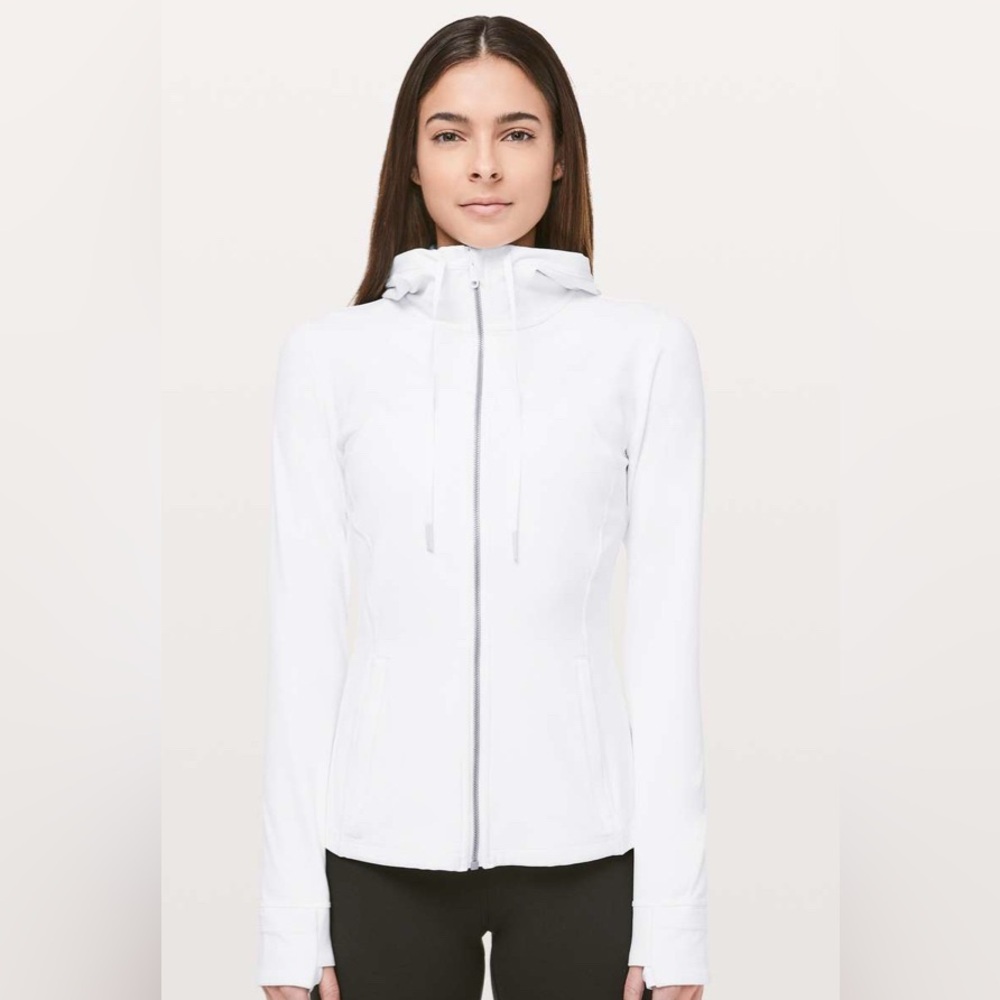 Lululemon White Hooded Define Jacket (Nulu)